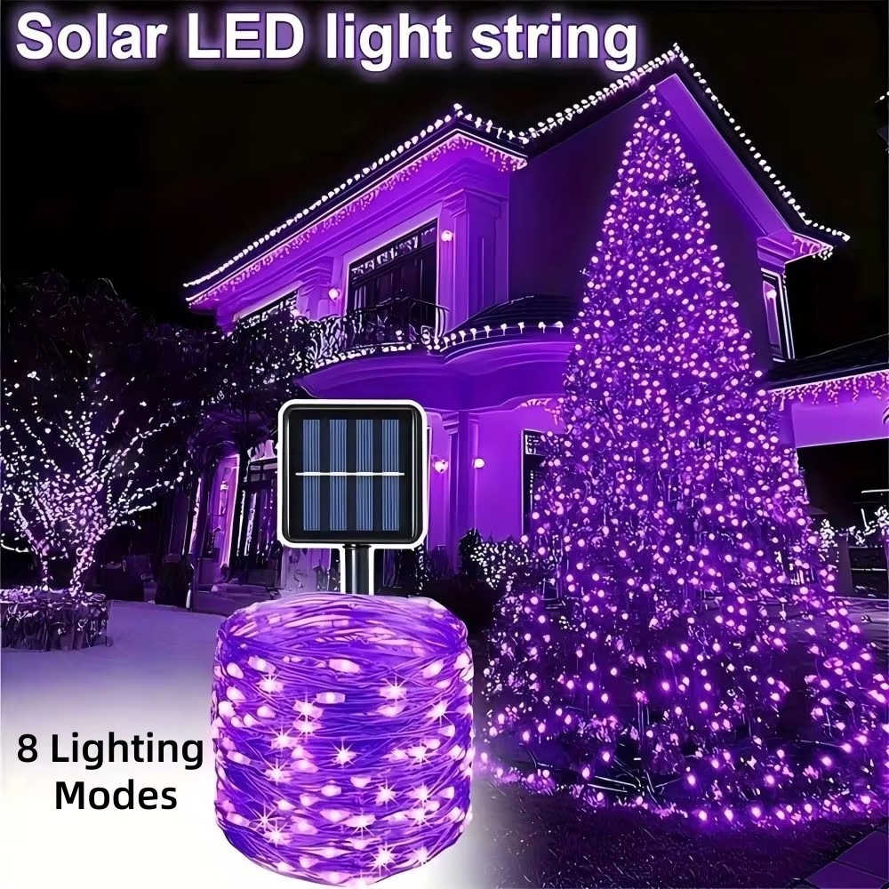 Halloween Led String Lights Orange - 1/2PC12M100LED Decoração de Halloween, Cordão de