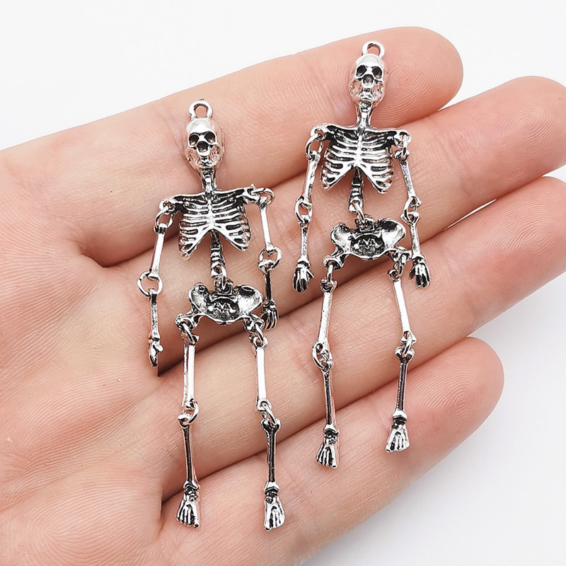 Halloween Skeleton Decoration - 2/5/10 pçs retro crânio esqueleto pingente