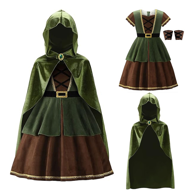 Vestido Medieval com Capuz par - Halloween Costume Kids avaliação e preço