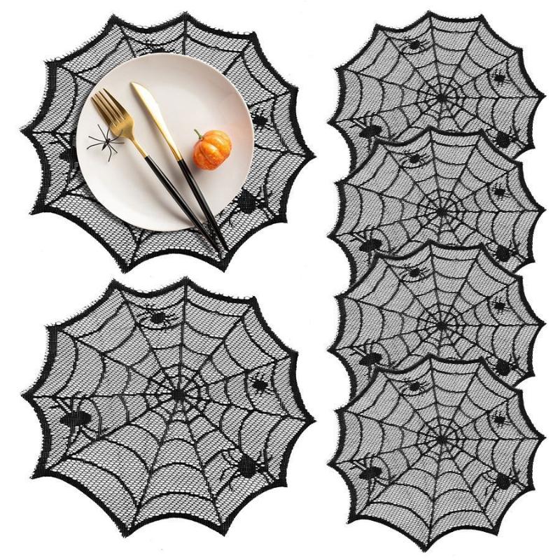 2/4 unidades de toalha de mesa - Spider Web Halloween Decoration avaliação e preço