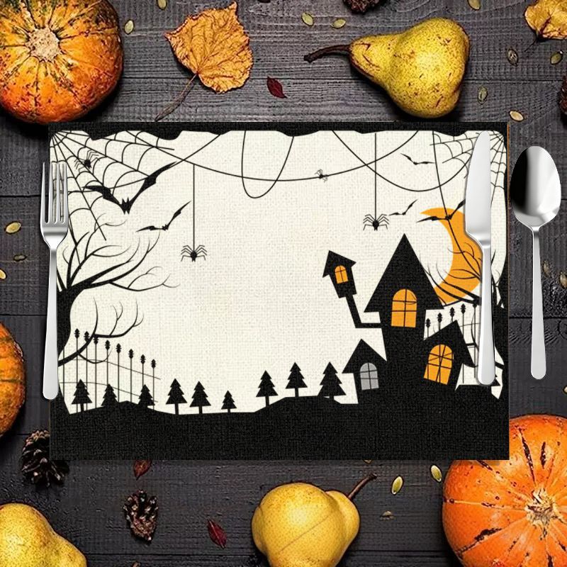 VIKAMA Jogo Americano de Hallo - Spider Web Halloween Decoration avaliação e preço
