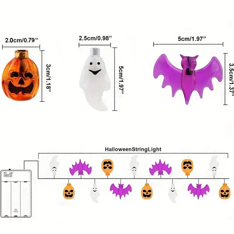 Luzes de Cordão LED de Hallowe - Halloween Led String Lights Orange avaliação e preço