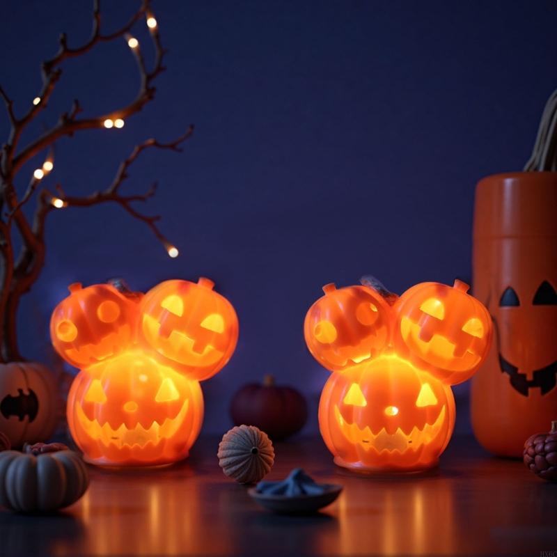 Lâmpada plástico com LED para  - Halloween Pumpkin Decor Led avaliação e preço