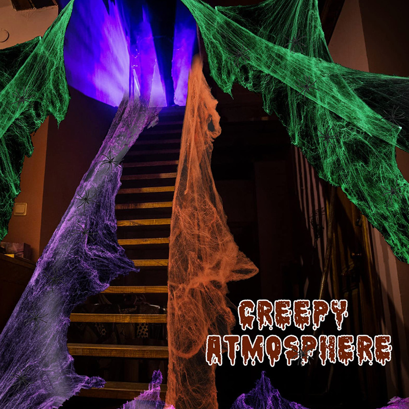 Decoração de Halloween: teia d - Spider Web Halloween Decoration avaliação e preço